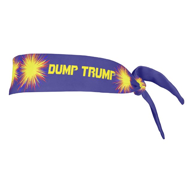 Dump Trump Red Yellow Blue Tie Headband (Rotate 90)