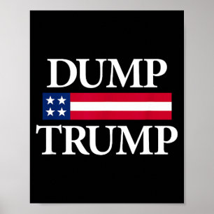 Dump trump shirts black unisex modern political Du Poster