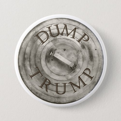 Dump Trump Trash Can Lid Pinback Button