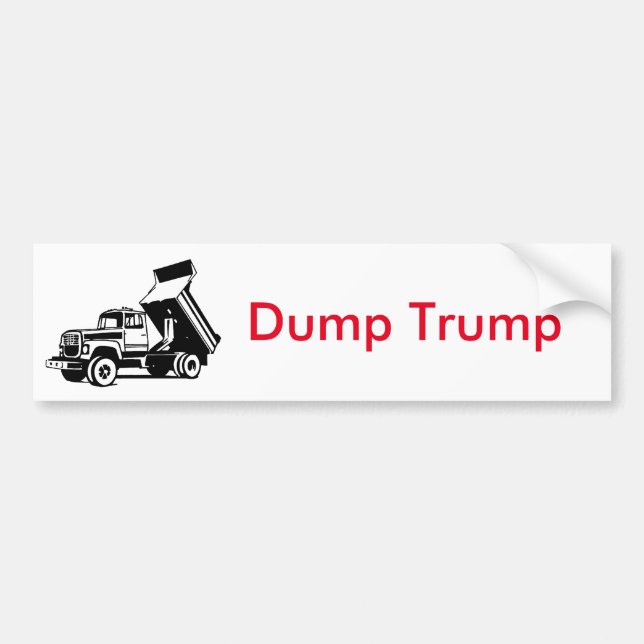 Dump Trump truck Bumper Sticker (Front)