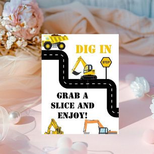 Dump Your Gift Here Construction Dump Truck Party Pedestal Sign