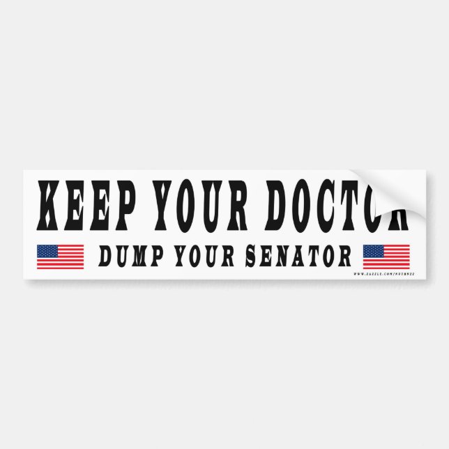 Dump Your Senator Bumper Sticker (Front)