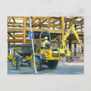 Dumper Truck, Cardiff, Wales, UK Postcard
