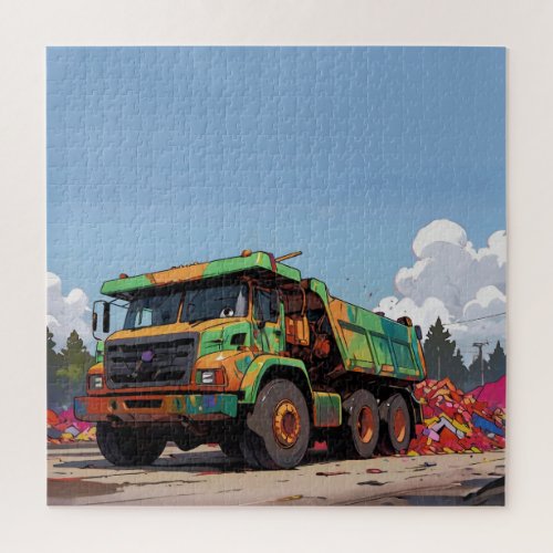 Dumping the Bricks _ Big_Rig Haul Truck Jigsaw Puzzle