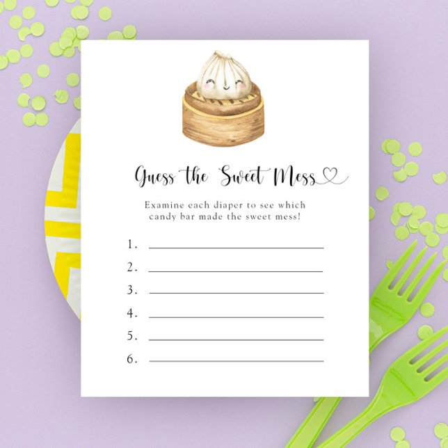Dumpling baby shower Guess the Sweet Mess game (Creator Uploaded)