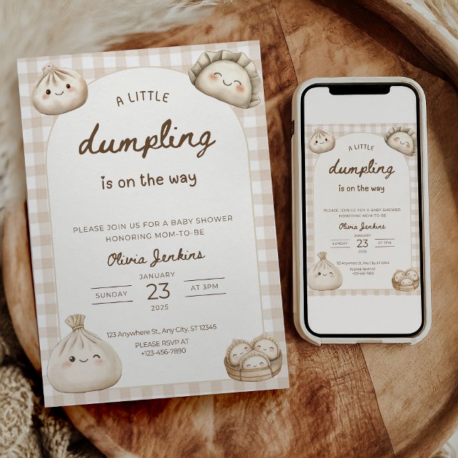 Dumpling Baby Shower Invitation Little Dumpling (Creator Uploaded)