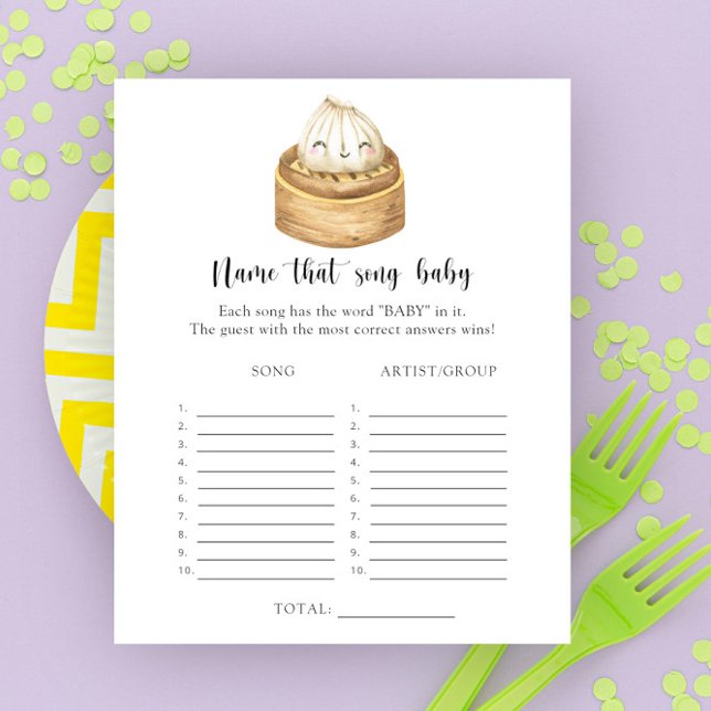 Dumpling baby shower Name that Baby Song (Creator Uploaded)