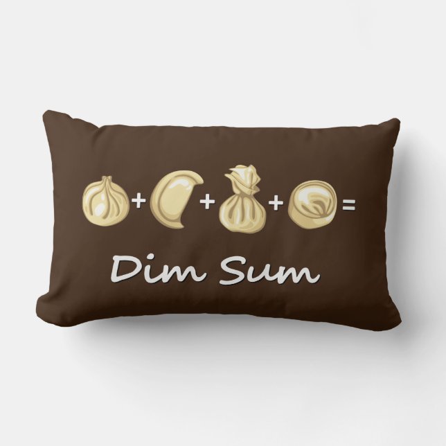 Dumpling + Dumpling + Dumpling  Equals Dim Sum Lumbar Pillow (Front)