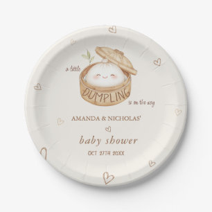 Dumpling Is on The Way Baby Shower  Paper Plates