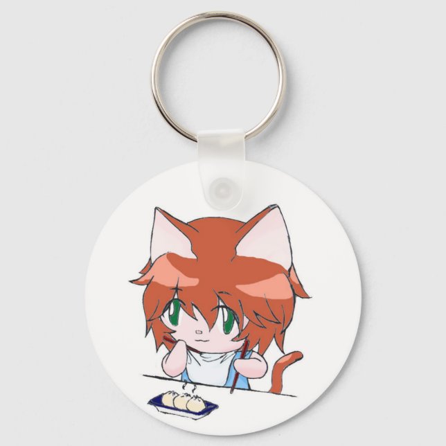 Dumpling Kitten Keychain (Front)
