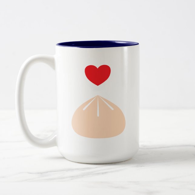 Dumpling Love Blue 15oz. Mug (Left)