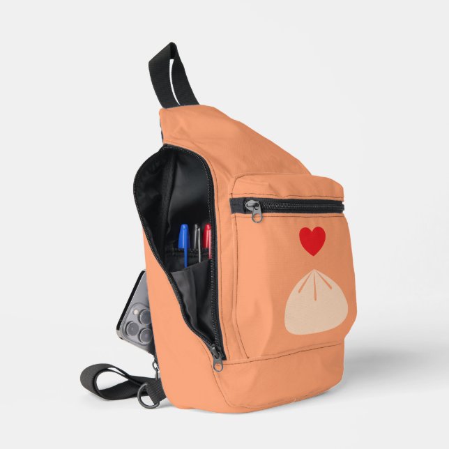 Dumpling Love Cantaloupe Sling Bag (Open)