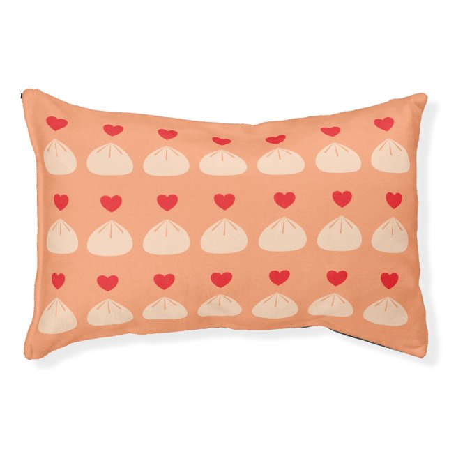 Dumpling Love Cantaloupe Small Pet Bed (Front)