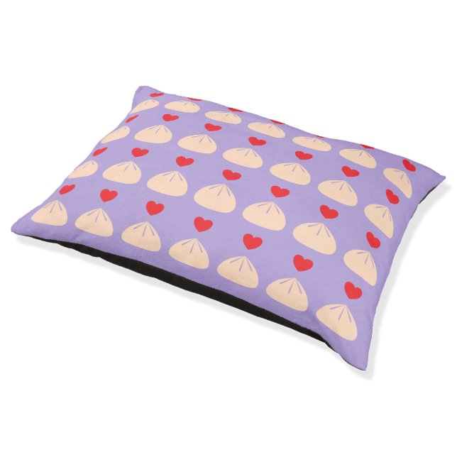 Dumpling Love Ube Large Pet Bed (Angled)