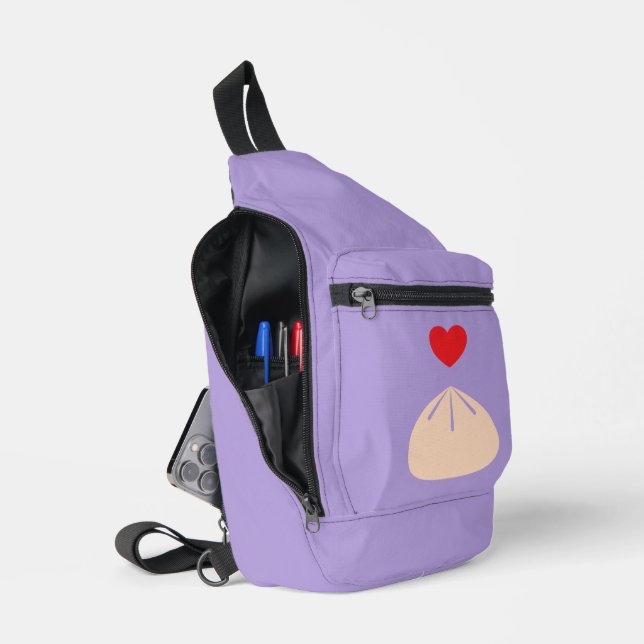 Dumpling Love Ube Sling Bag (Open)