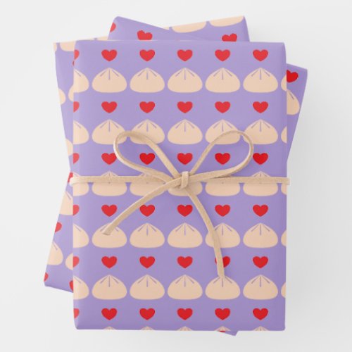 Dumpling Love Ube Wrapping Paper