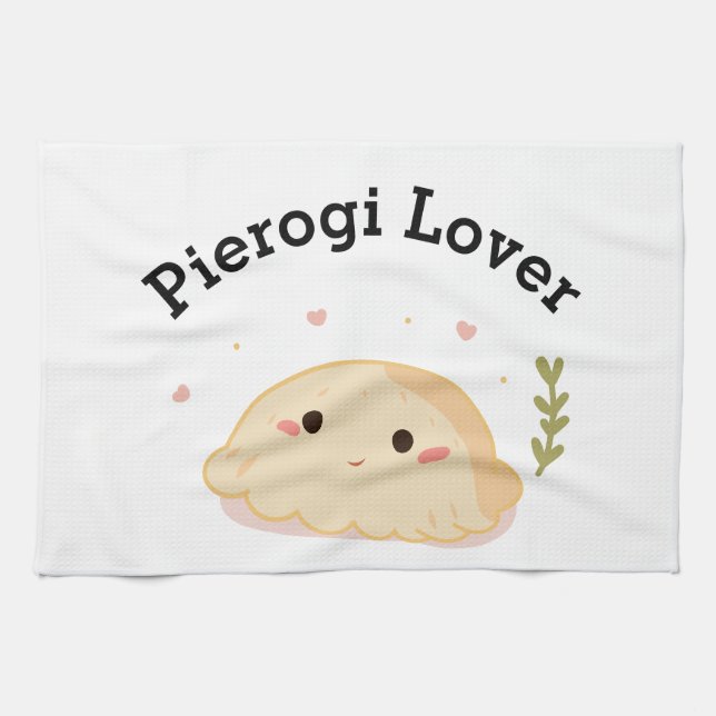 Dumpling Lover Pierogi Lover Kitchen Towel (Horizontal)