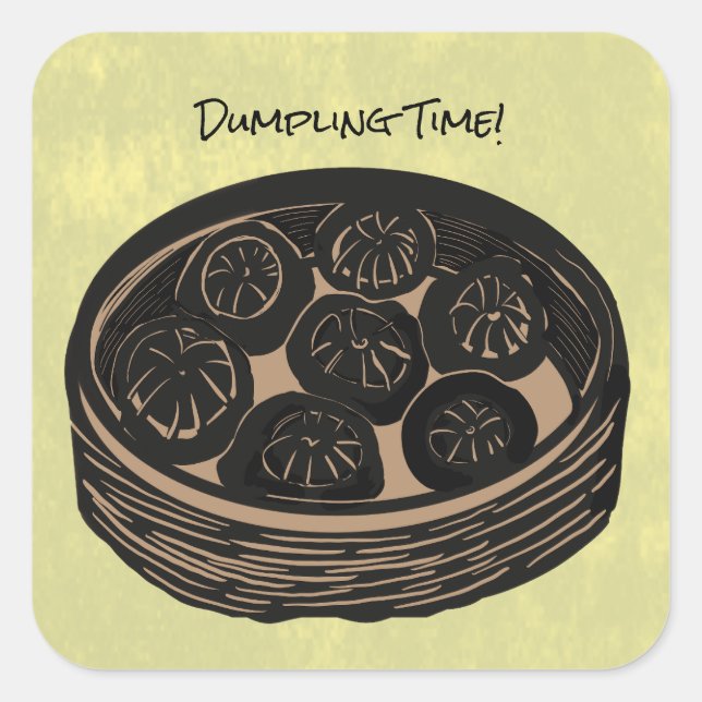 Dumpling Time Square Sticker (Front)