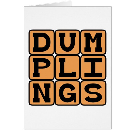 Dumplings, Cooked Balls of Dough Cards (Front)