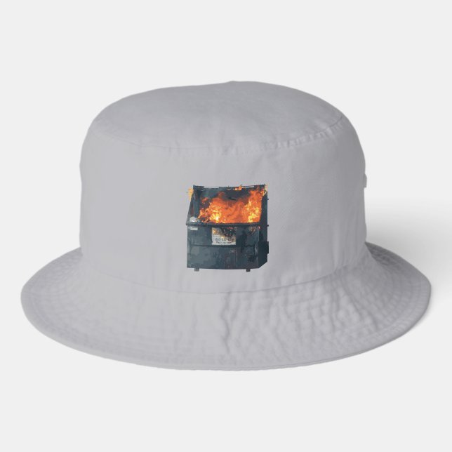 Dumpster Fire - funny hot mess Bucket Hat (Front)