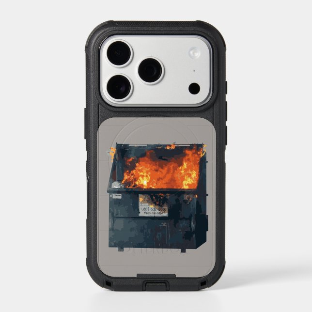 Dumpster Fire - funny hot mess Otterbox iPhone Case (Back)