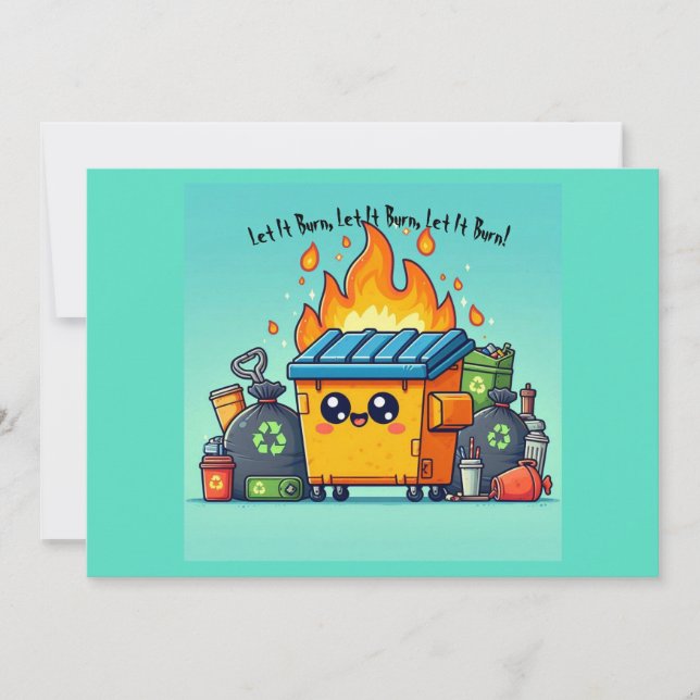 Dumpster Fire Holiday Card (Front)