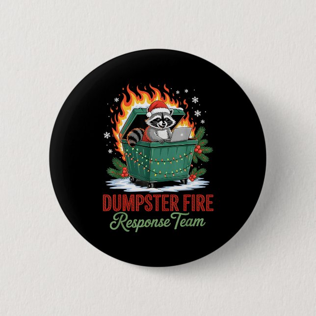 Dumpster Fire Resnse Team Leader Christmas  Button (Front)