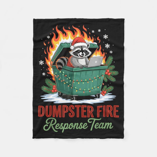 Dumpster Fire Resnse Team Leader Christmas  Fleece Blanket (Front)