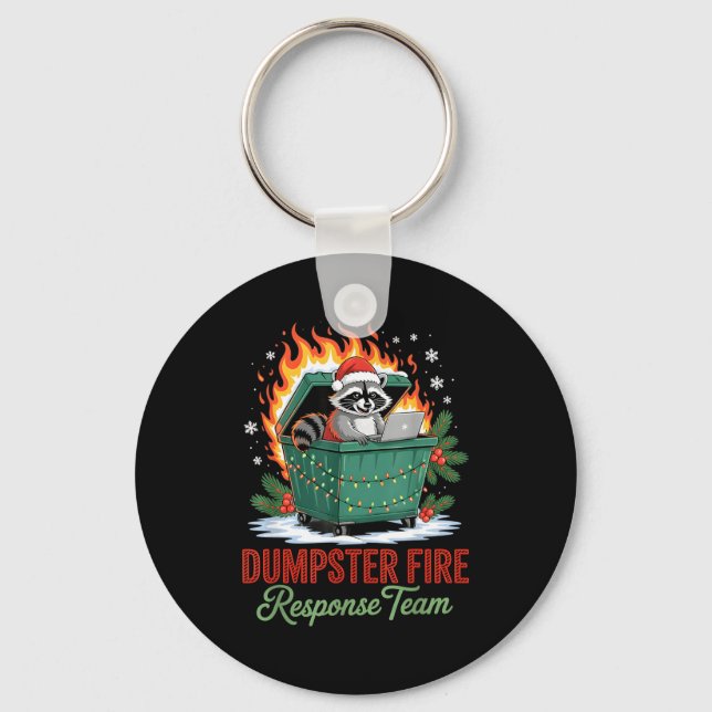Dumpster Fire Resnse Team Leader Christmas  Keychain (Front)