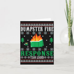 Dumpster Fire Resnse Team Leader Christmas Ugly Sw Card
