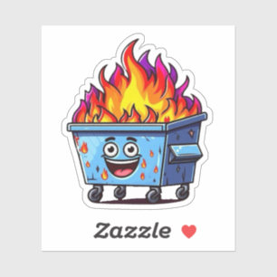 Dumpster Fire Sticker