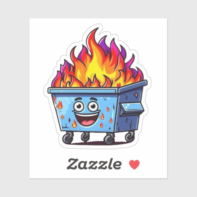 Dumpster Fire Sticker (Sheet)