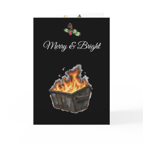 Dumpster Fire Weird Funny Sarcastic Alternative Holiday Card