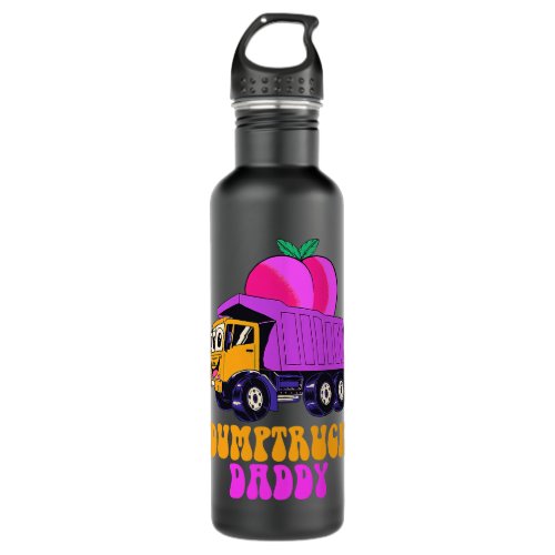 Dumptruck Daddy Funny Truck Driver Fathers Day Gif Stainless Steel Water Bottle