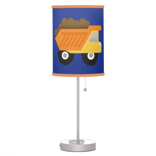 Dumptruck with Orange Trim Table Lamp (Left)