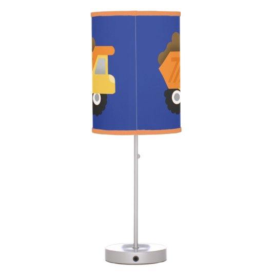 Dumptruck with Orange Trim Table Lamp (Back)