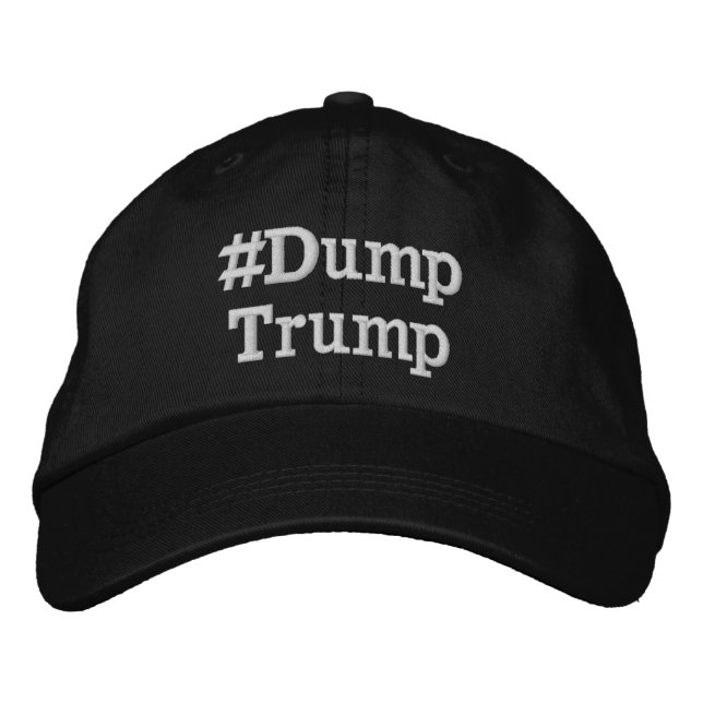 #DumpTrump (edit text) Embroidered Baseball Cap (Front)