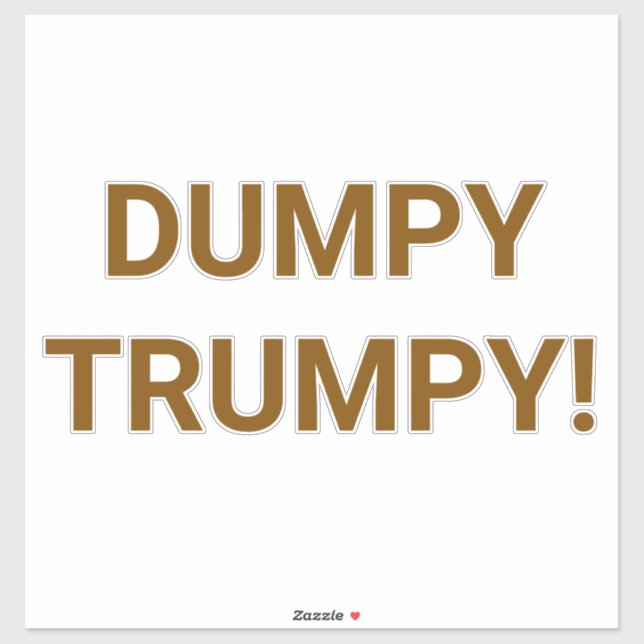 DUMPY TRUMPY Hankamer Artjunkhaus Comic Splash-Art Sticker (Sheet)