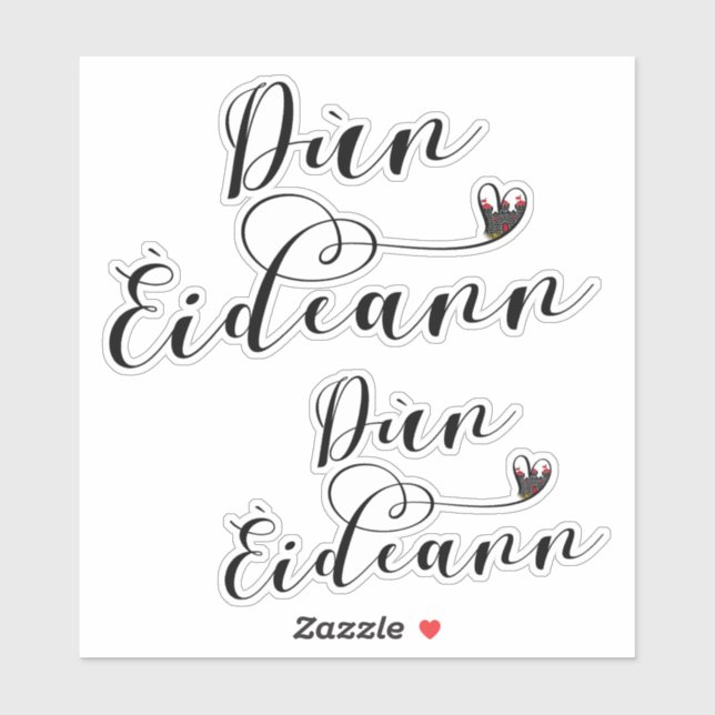 Dùn Èideann Flag Heart, Edinburgh Sticker (Sheet)
