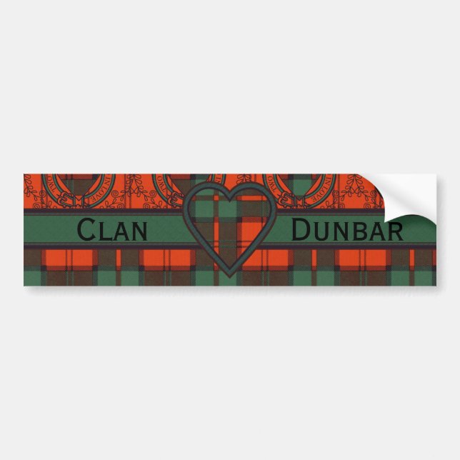 Dunbar Scottish Tartan Bumper Sticker (Front)