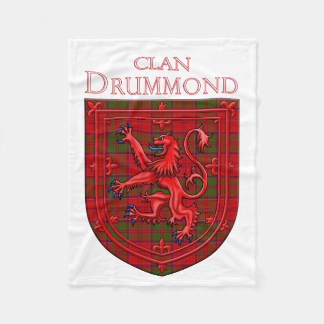 Dunbar Tartan Scottish Plaid Lion Rampant Fleece Blanket (Front)