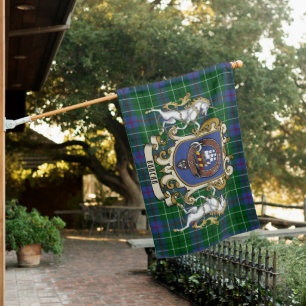 Duncan Clan Badge & Tartan Personalized  House Fla Flag