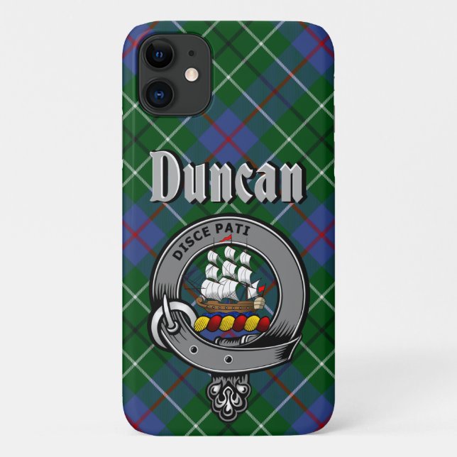 Duncan Clan Badge & Tartan Phone Case (Back)