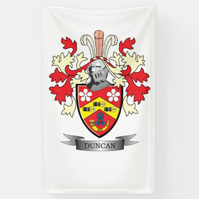 Duncan Family Crest Coat of Arms Banner (Vertical)