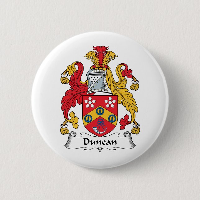 Duncan Family Crest Pinback Button (Front)