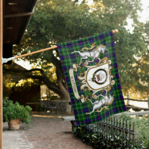 Duncan Modern Tartan Flag Clan Badge With Lion Sc