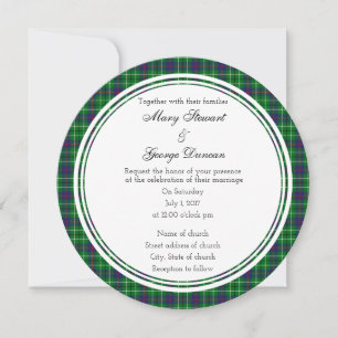 Duncan Scottish Wedding Round Invitation
