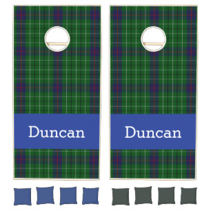 Duncan Tartan Plaid Custom Cornhole Set
