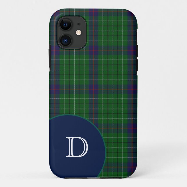 Duncan Tartan Plaid Monogram iPhone 5S Case (Back)
