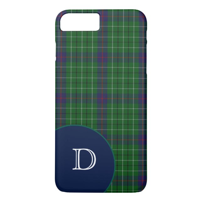 Duncan Tartan Plaid Monogram iPhone 7 Plus Case (Back)